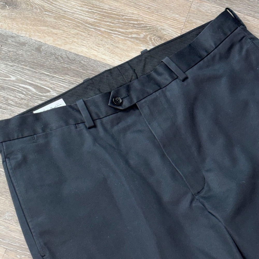John W. Nordstrom Smartcare Chinos Mens 36x30 Black Supima Cotton Wrinkle-Free